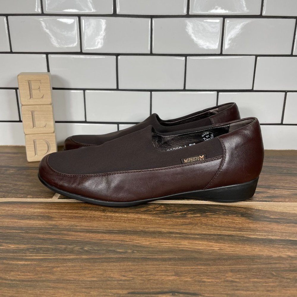 Mephisto Air-Relax Women's Size 6.5 Shoes Brown Leather Microfiber Loafers